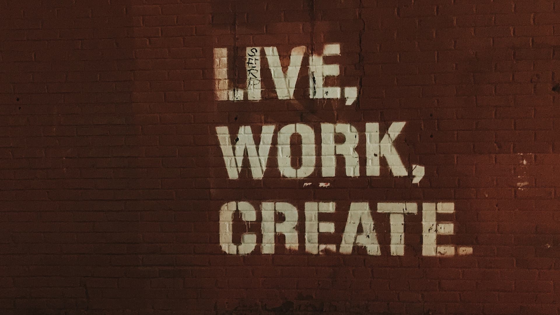 Live work create. Live work choose. Live work. Create. Live work choose.